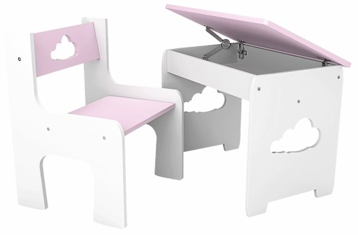 Стілець і стіл, що відкриваються, з місцем для зберігання