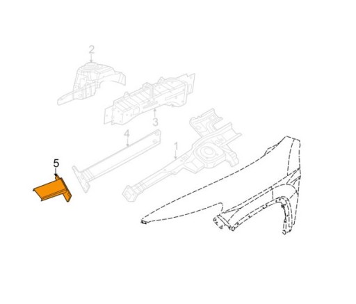 68096087AB - БАМПЕР JEEP CHEROKEE (KL) 14-68096087AB ЛІВИЙ