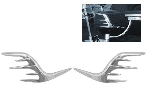 IMP-GL-001 - НАКЛАДКИ ЗАДНИХ ДИНАМИКОВ REAR ACCENT CHROME FLAME HONDA GL 1800 GOLD WING