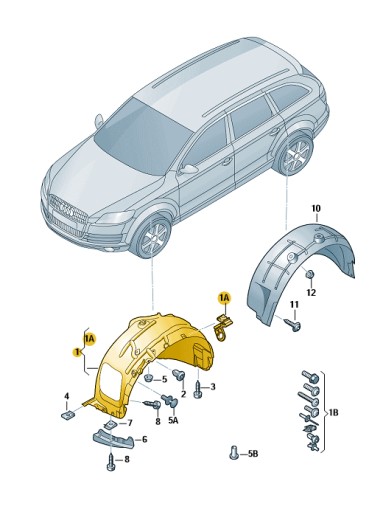 8R0821172M - КОЛЕСНАЯ АРКА КРЫЛО КРЫШКА ПЕРЕДНЯЯ ПРАВАЯ AUDI Q5