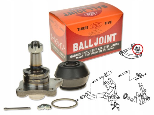 SB-7721 - Mitsubishi l200 96-07 палец переднего верхнего поперечного рычага