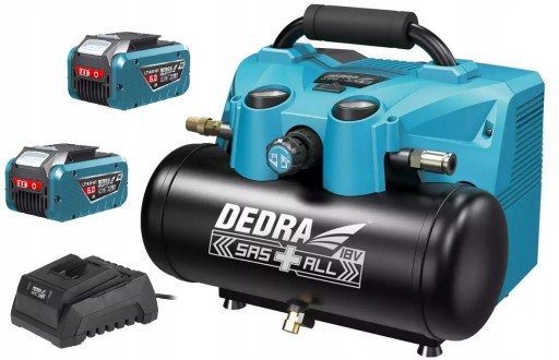Компрессор аккумуляторной батареи DEDRA 2x18V SAS+ 2X 6AH