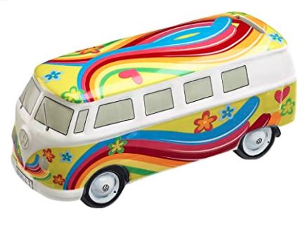 Скарбничка VW T1 Bulli FLOWER POWER жовта