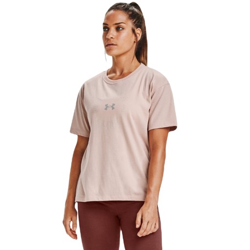 Тренувальна футболка Under Armour S з коротким рукавом, бежево-коричнева