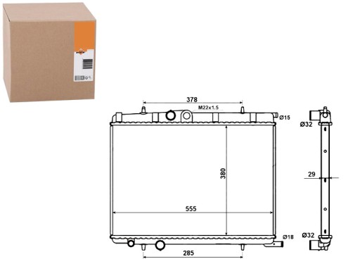 NRF56021/RS2 - Охладитель двигателя nrf 133074 pe2207 8mk376718181