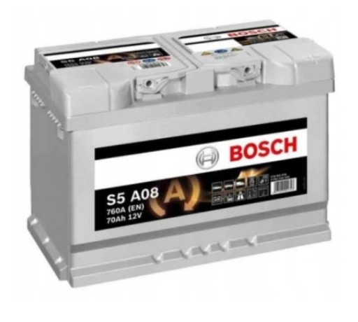 АККУМУЛЯТОР 70 AH P+ BOSCH S5A08 AGM START-STOP зображення 1