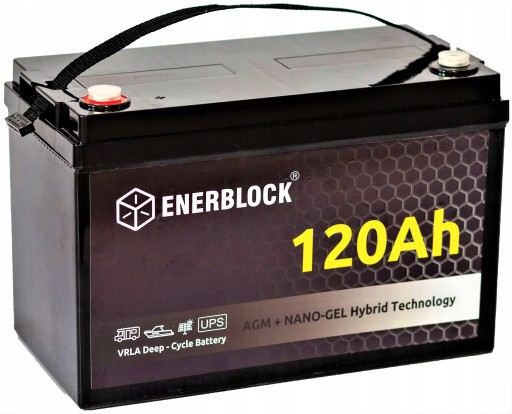 JDG12-120 - Аккумуляторная батарея AGM enerblock 12V 120 Ah