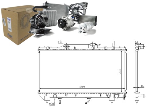 NIS64806/RS2 - Радиатор двигателя nissan 1640011580 1640002160 16