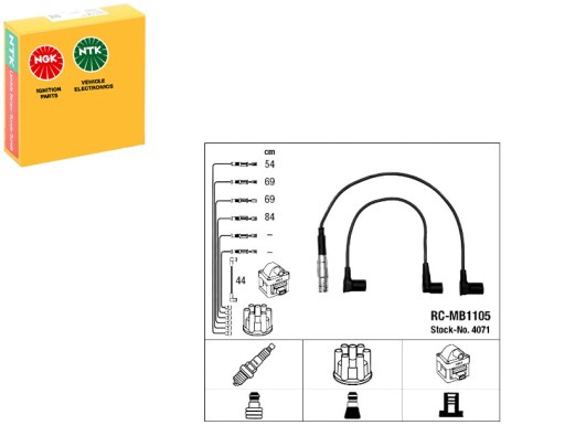 NGK4071(iMOTO) - Комплект проводів запалювання мерседес 190 (w201) + водійський набір №37