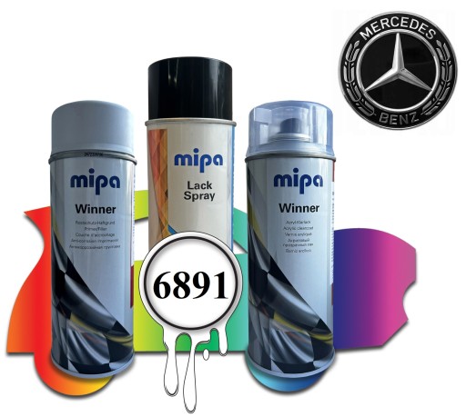 КОМПЛЕКТ MIPA PODKŁAD, BAZA, LAKIER MERCEDES 6891 SPRAY 1200 ML изображение 1