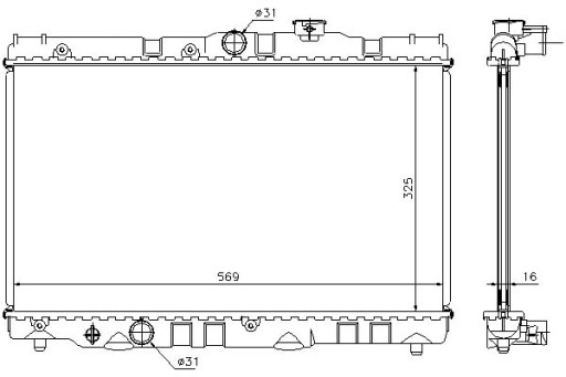 64741 - Кулер для воды nissens toyota carina ii 1.6 (at171