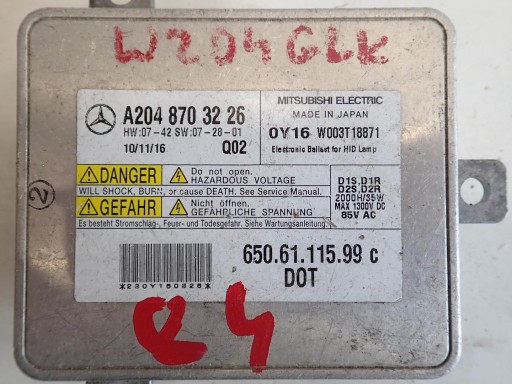 control unit module lights MERCEDES W204 A2048703226