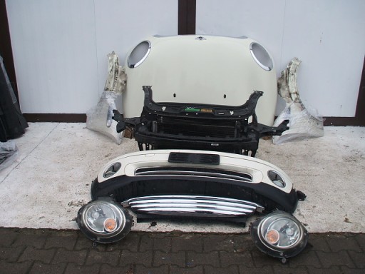 MINI R56 КАПОТ КРИЛО БАМПЕР РАДІАТОРИ ЛАМПИ ПЕРЕДНЕ ПІДСИЛЕННЯ