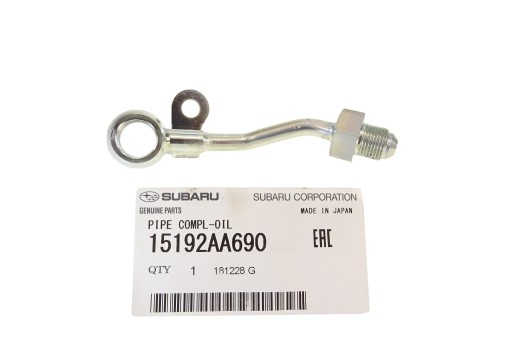 15192AA690 - SUBARU FORESTER ТУРБОКОМПРЕССОР МАСЛЯНЫЙ ШЛАНГ EJ255