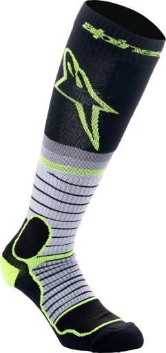 ALPINESTARS MX PRO CROSS SOCKS BLACK/GREY/YELLOW L