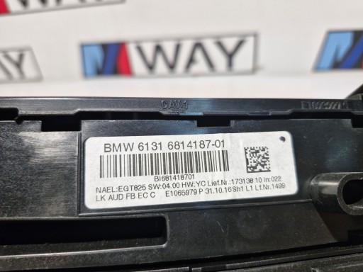 BMW F20 F21 F22 F23 PANEL RADIA of the air conditioning 6814187 9384048