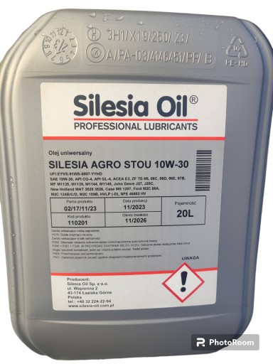 Silesia масло silesia agro stou 10w-30 f.u.c.h.s. 20 років