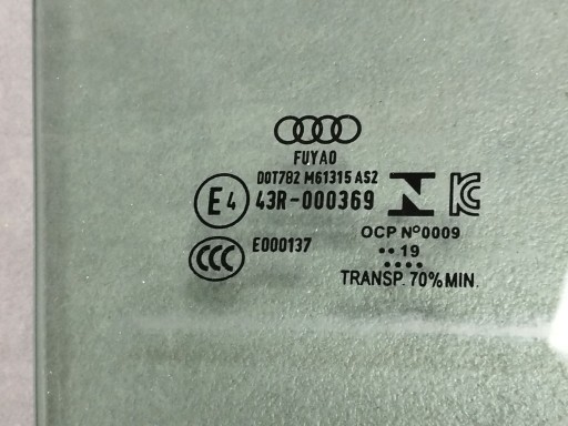 Audi Q3 F3 83A window door right rear part 83A845206