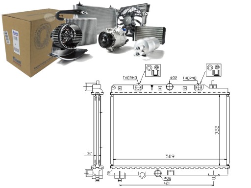 NIS64304A/RS7 - РАДИАТОР ДВИГАТЕЛЯ NISSENS NIS, 64304A