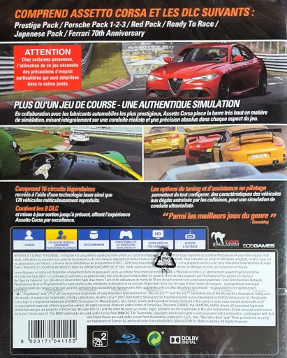 Jeu de course PS4 - Assetto Corsa Ultimate Edition - Kunos