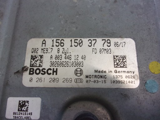 MERCEDES CL 216 W216 CL 63 AMG computer control unit of the engine A1561503779