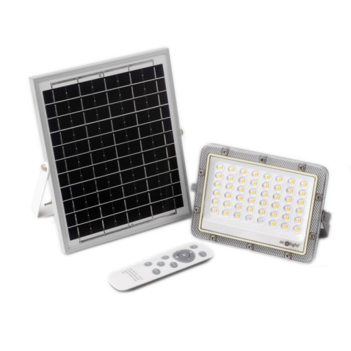 50W 4000K СВІТЛОДІОДНИЙ СОНЯЧНИЙ ПРОЖЕКТОР + ПУЛЬТ ДИСТАНЦІЙНОГО КЕРУВАННЯ ECOLIGHT