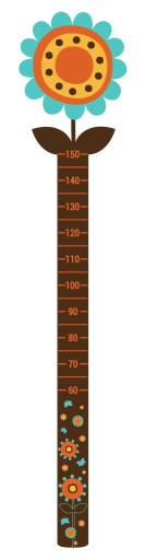 Наклейка на стіну з діаграмою зростання для дітей