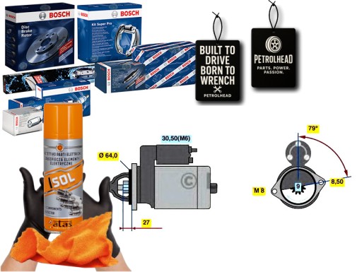 BOS0 986 - Стартер opel astra h astra h gtc astra j combo #petrolhead pro+ kit4