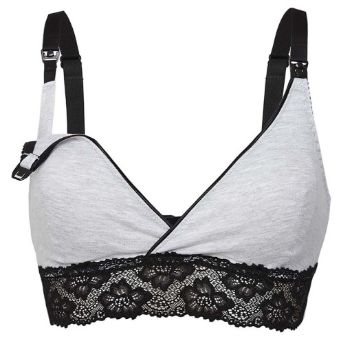 М'який бюстгальтер для годування Momtobe бавовняний бюстгальтер без кісточок для сну сірий розмір 80C