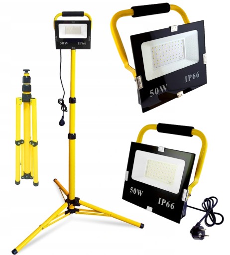 ГАЛОГЕН 50 ВТ ПОРТАТИВНИЙ СВІТЛОДІОДНИЙ БУДІВЕЛЬНИЙ ШТАТИВ ХОЛОДНИЙ