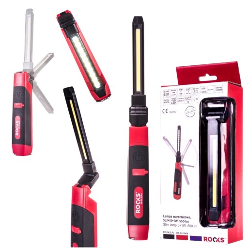 Тонкий светодиодный фонарик 5+1W 550LM