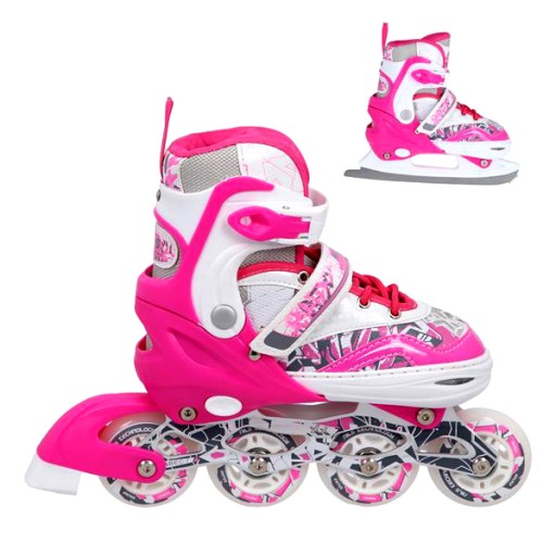 Регульовані роликові ковзани Nils Extreme NF10927 розмір 35-38 рожеві