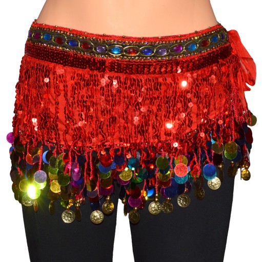 Танцювальний шарф Orientalhaus, універсальний розмір, червоний