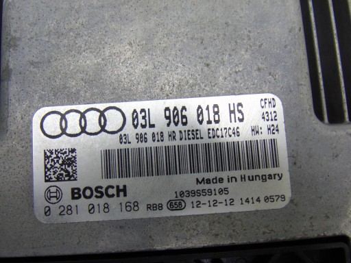 Computer DES MOTORS AUDI A1 8X 2.0 TDI 03L906018HS