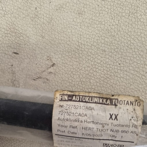 INFINITI FX II 2 QX70 08-17 Dichtsatz Fenster vorne PRZEDNIEJ CZOLOWEJ