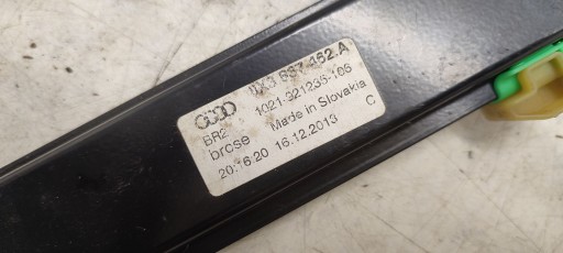 window regulator right front mechanism Audi A1 LY4S 3D