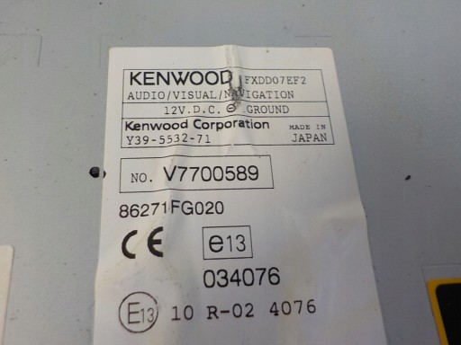 IMPREZA III GH RADIO Navigation FABRYCZNA KENWOOD