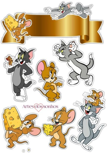 Opłatek CUKROWY na tort Tom And Jerry 20cm