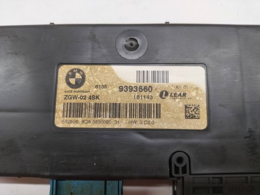 module 9393660 ZGW-02 4SK Bmw Seria 5 VI (2010- ) F07/10/11