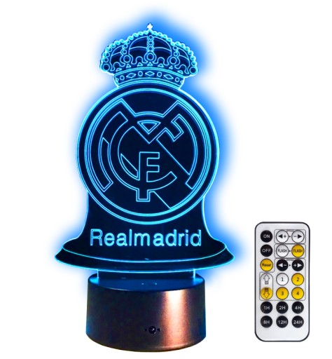 Real Madrid Night Light 3D LED darček + pilot