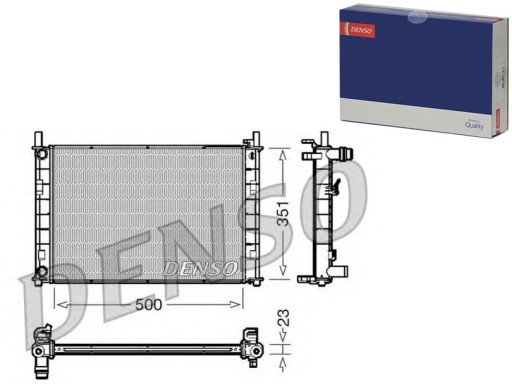 DENDRM10046(EXT) - РАДИАТОР ДВИГАТЕЛЯ DENSO FORD FIESTA V FUSION MAZDA