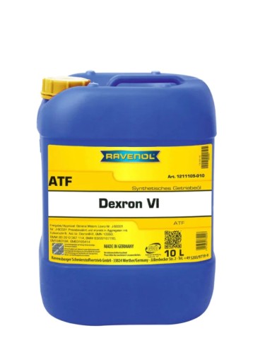 Масло ravenol atf dexron vi 10л gm 06-/gmn 10060/236.41