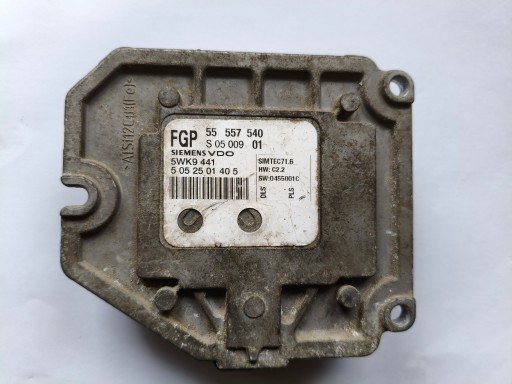Комп'ютер контролер двигуна opel vectra c 1.8 16v 55557540 5wk9441 eu
