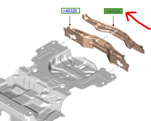DS73-N40324-AB - ЗАДНИЙ НАРУЖНЫЙ РЕМЕНЬ FORD MONDEO MK5 2014 - COMBI OE