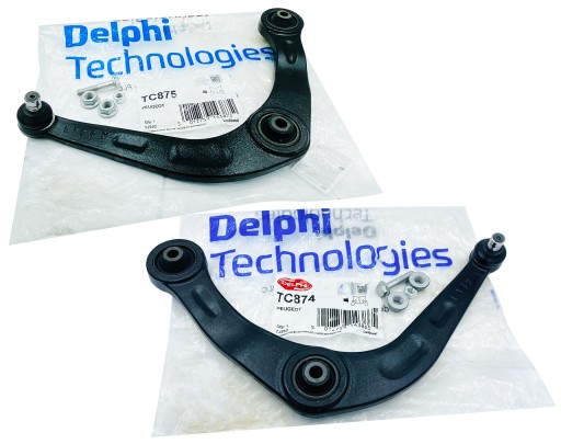 TC875 - Delphi комплект из 2 поперечных рычагов peugeot 206 правый+левый