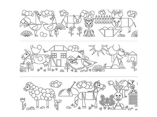 КНИГА-РАСКРАСКА COLORESCA НА РУЛОНЕ ЦИФРЫ XXL 30 М