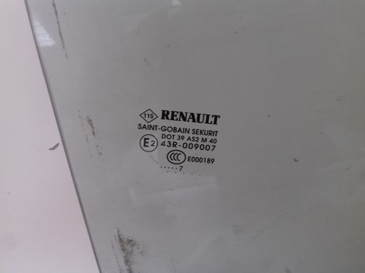 window left 2017r Renault Zoe