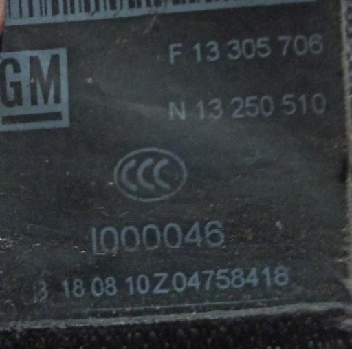 OPEL MERIVA B Gurten Sicherheits SITZ vorne F13305706