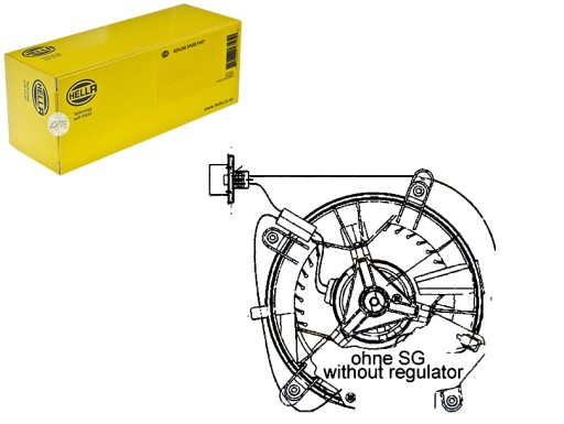 HEL/8EW 009 - HELLA ВЕНТИЛЯТОР ВОЗДУХОДУВКА 2108205242 2108203442 A