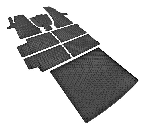 Комплект килимків для підлоги vw t 6.1 transporter/caravelle 8/9 місць з 2019 | l2